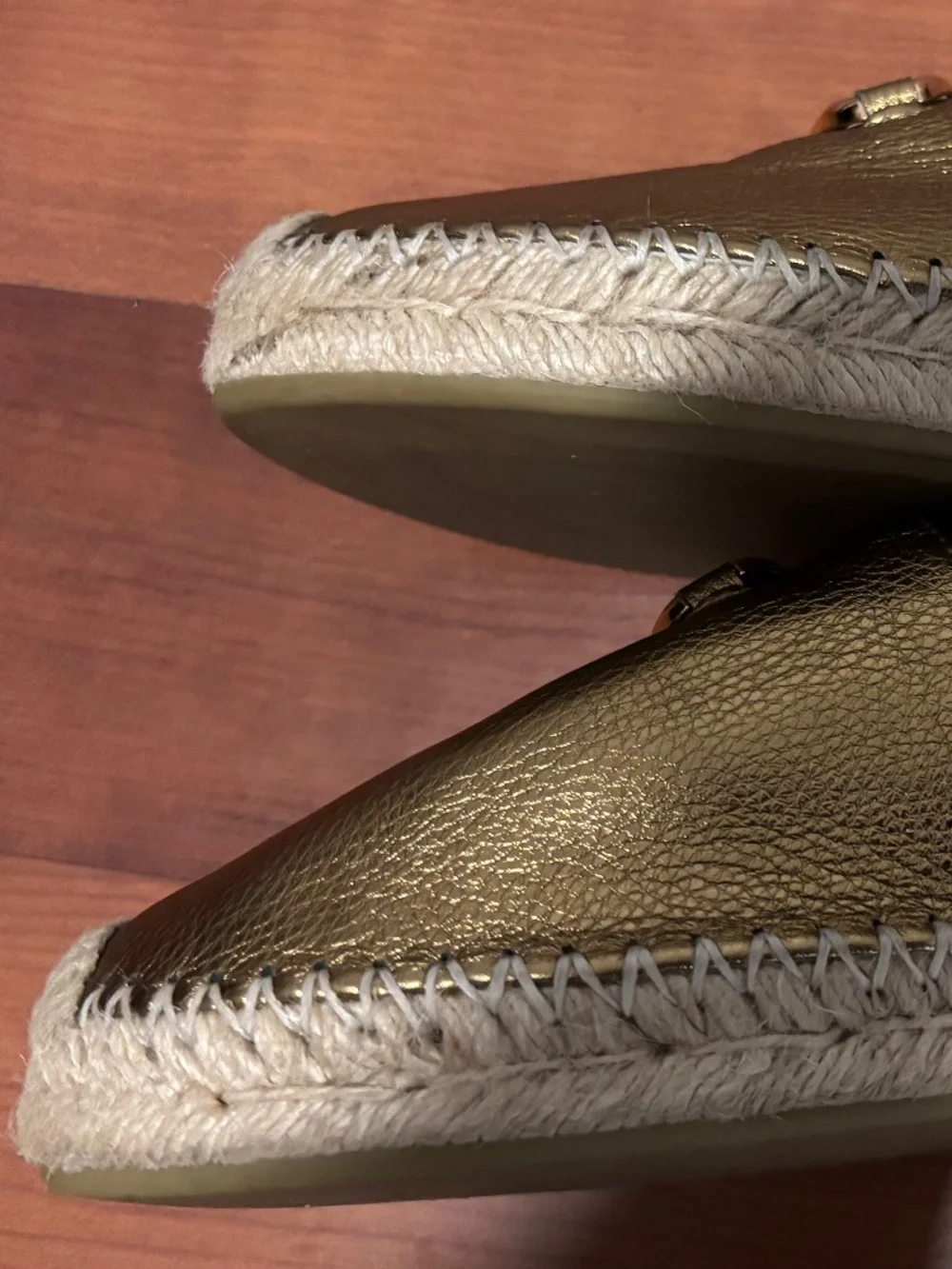 Valentino Garavani VLogo metallic leather espadrilles